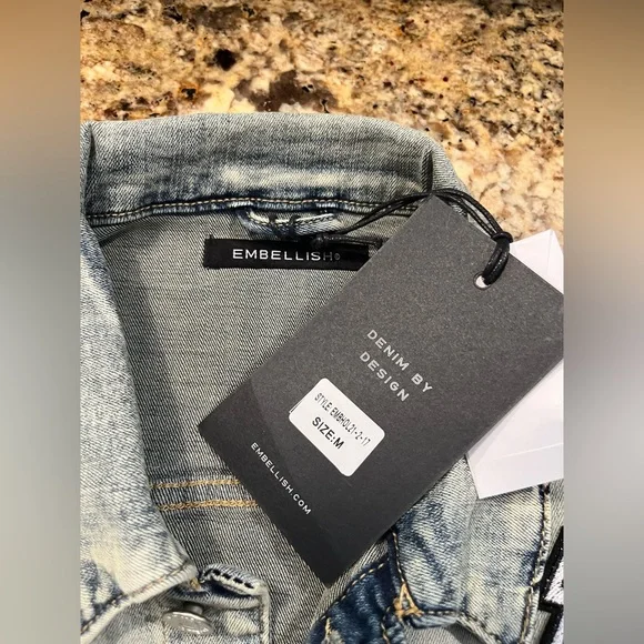 NWT Embellish Men’s Devin Denim Jacket